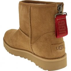 UGG Boots UGG Classic Mini Logo Zip Winter Boots - Womens Chestnut -Rogan‘s Shoes shop UG 1122671 CHE3