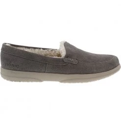 Vionic Cedar Lynez Suede Slippers - Womens Grey