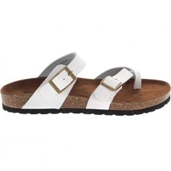 White Mountain Gracie Sandals - Womens White Leather