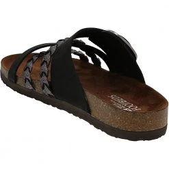 White Mountain Healing Sandals - Womens Black Pewter Multi -Rogan‘s Shoes shop WM W32495 XGY3