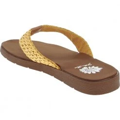 Yellow Box Fida Flip Flops - Womens Marigold -Rogan‘s Shoes shop YB FIDA YLW3