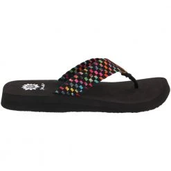 Yellow Box Soleil Flip Flops - Womens Black Multi