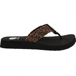 Yellow Box Soleil Flip Flops - Womens Leopard