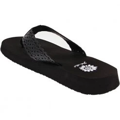 Yellow Box Wally Flip Flops - Womens Black -Rogan‘s Shoes shop YB WALLY BLK3
